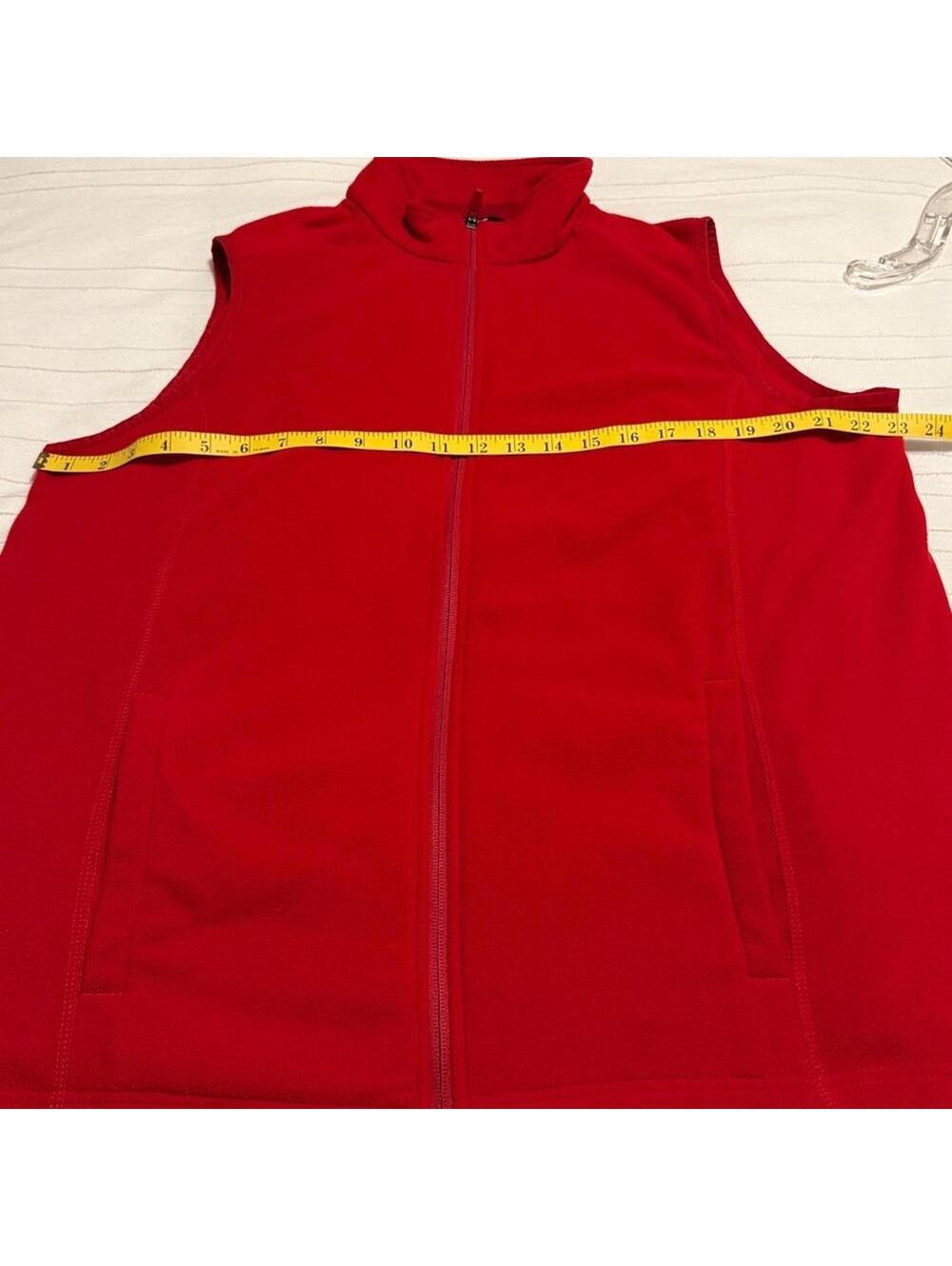 Lands' End Vibrant Red Women's Vest - Picture 4 of 5